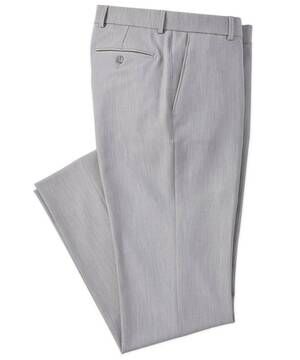 NEW BALLIN men's comfort-eze commuter bi-stretch gabardine trouser in pearl grey